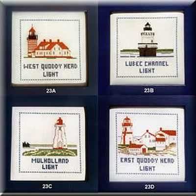 Counted Cross-Stitch Kits of the Local Lighthouses – West Quoddy Gifts